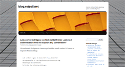 Desktop Screenshot of blog.rotzoll.net