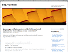 Tablet Screenshot of blog.rotzoll.net